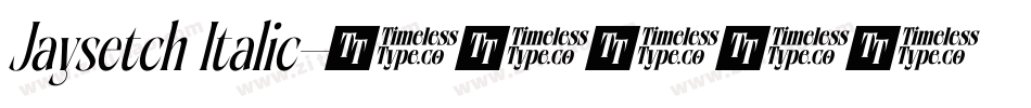Jaysetch Italic字体转换